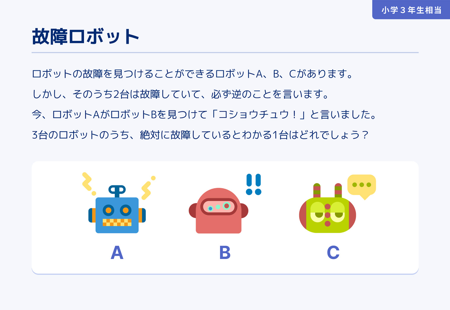 故障ロボット