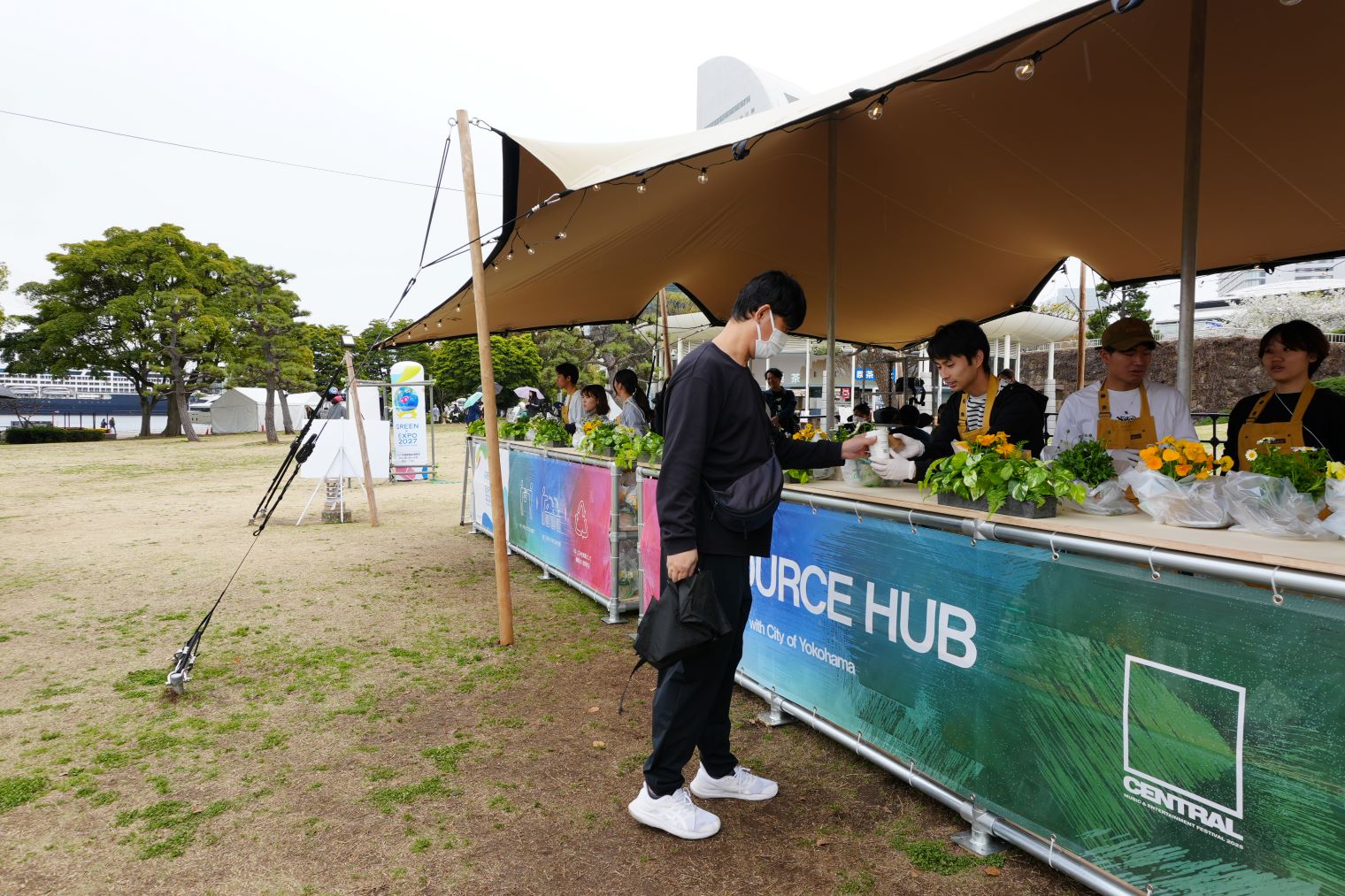 リソースハブの設置とロスフラワーの配布